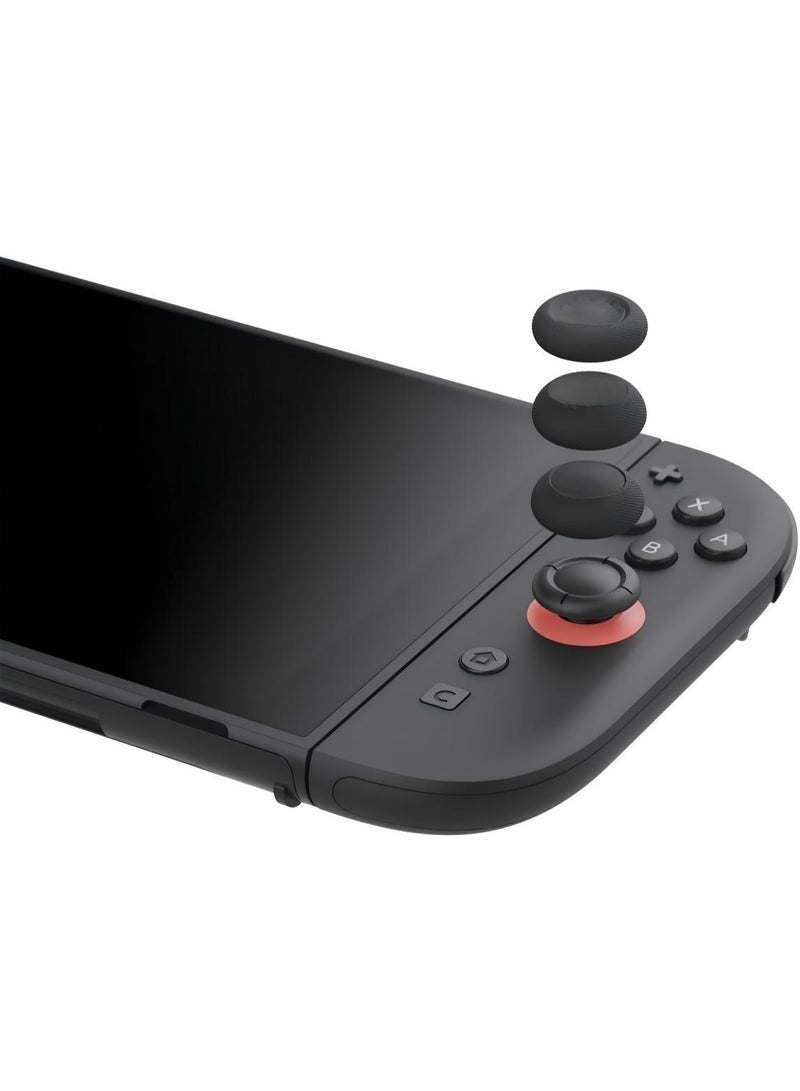 سكال اند كو غطاء عصا التحكم لألعاب نينتندو سويتش 2 جوي كون - أسود، 3 أزواج (6 قطع) - Image 5